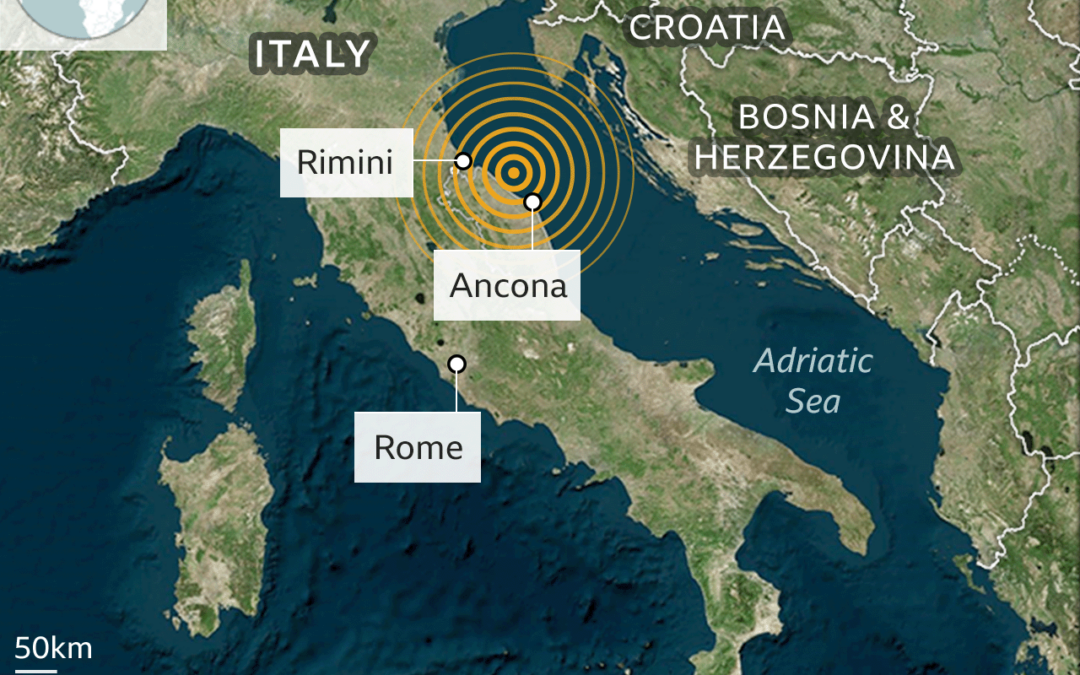Temblor na parti ost di Italia