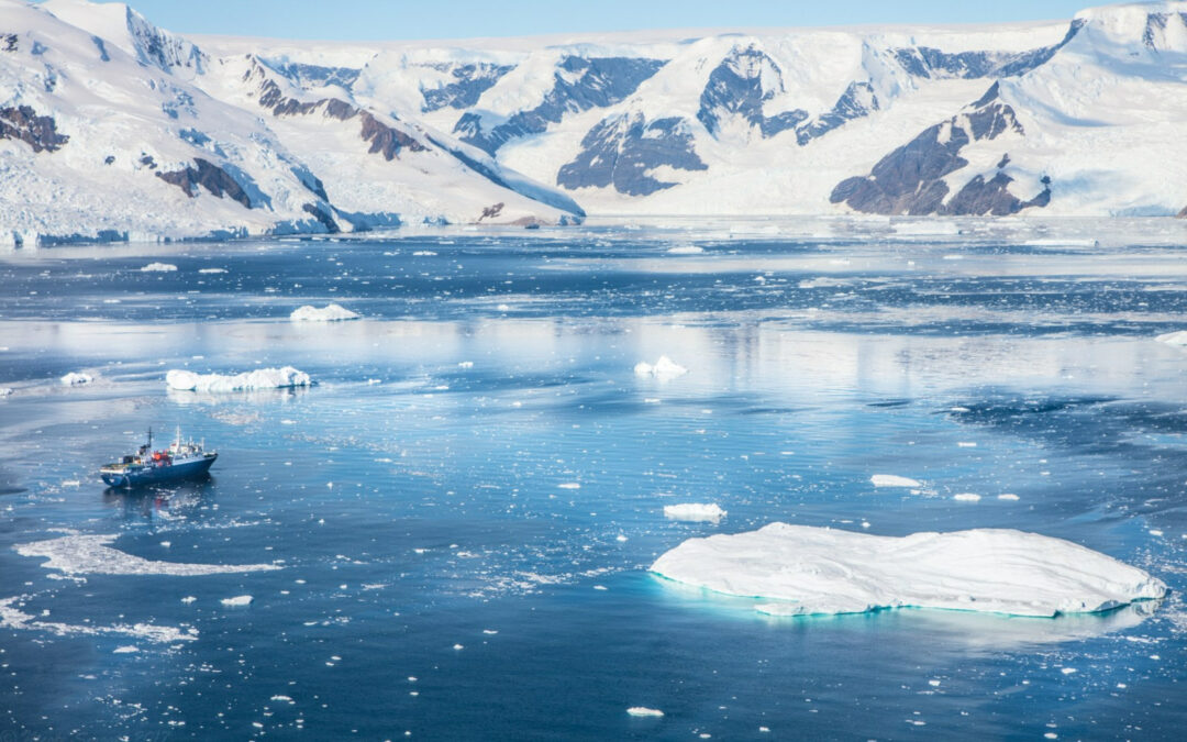 Ménos eis riba laman na Antártika den yanüari